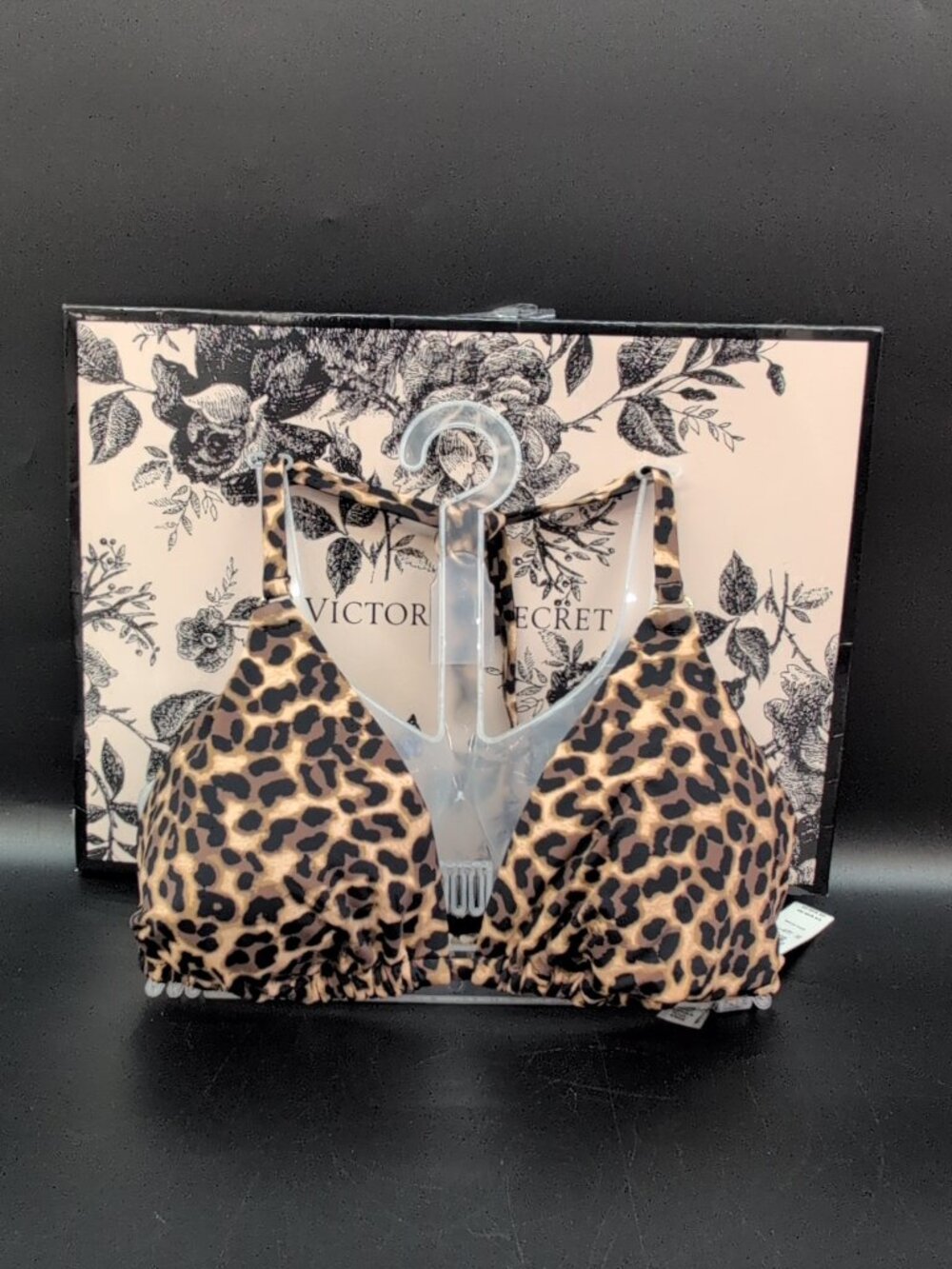 Victoria's Secret Swim Essential Triangle Bikini Top XXL Leopard NWT